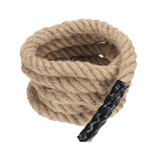 1" x 11 ft Twisted Manila Rope Jute Ropes Natural Thick Jute Twine Burlap for Docks Railings Bundling Craft Tug of War Decorating