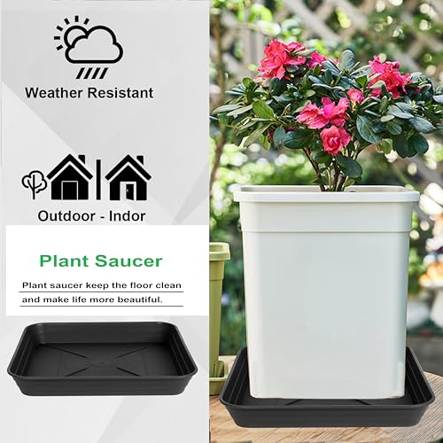 2 Pack Square Plant Saucer Tray 20 inch