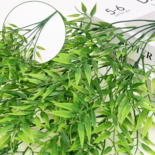 4Pcs Artificial Hanging Plants (Willow Leaves Vines / 4Pcs Plants)