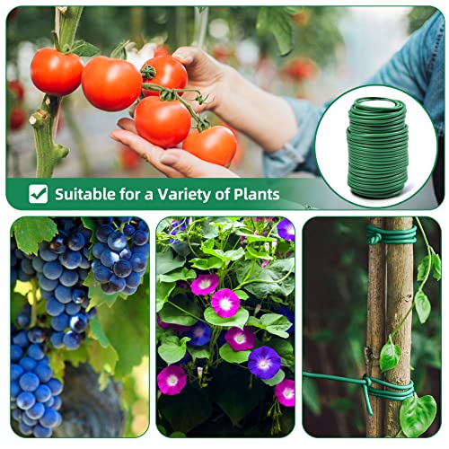 Soft Plant Ties for Support (3pcs Green Plant Wire)