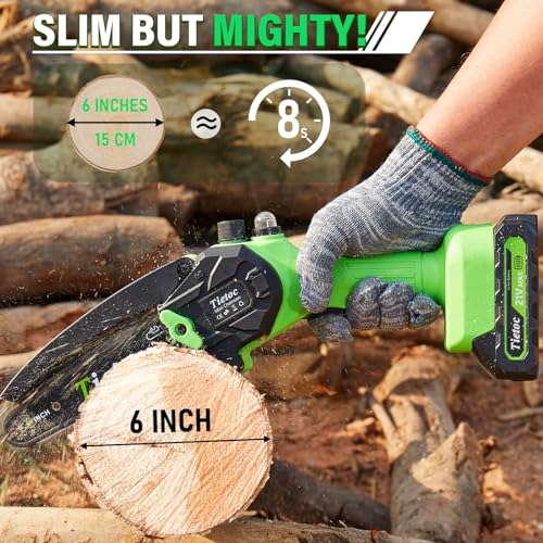 Chainsaw 6 Inch Mini Electric Chainsaw Cordless Battery Powered