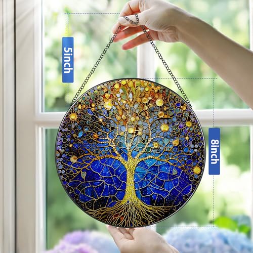 8 Inch Stained Glass Tree of Life Ornament (Tree of Life)