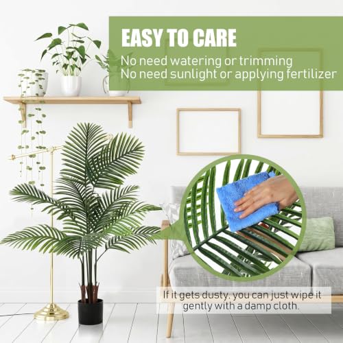 4 Pack Artificial Palm Trees 3Ft 4Ft (3 Feet, 4 Feet)