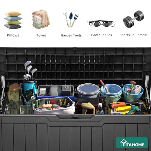 80 Gallon Outdoor Storage Box (Deck Box / 80 Gallon / Dark Gray)