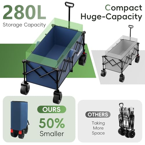 46" L Collapsible Foldable Extended Wagon (Blue)