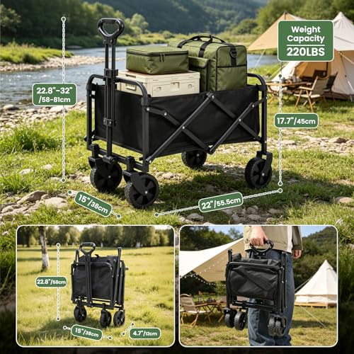 Collapsible Wagon with Wheels (Small-220LB)