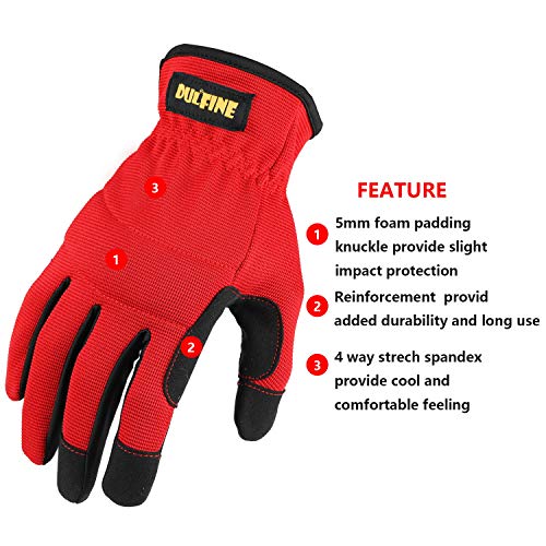 High Performance 12 Pairs Pack Work Gloves for Men Multicolor XXL (Multicolor (12 Pairs) / XX-Large)