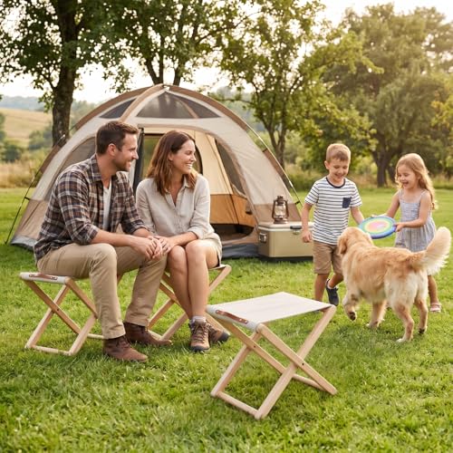 Folding Camping Stools Set of 4 (4 Count)