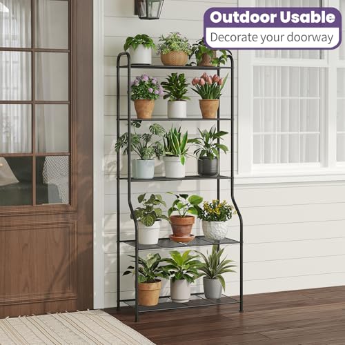 5 Tier Corner Plant Stand (Black / 5 Tier)
