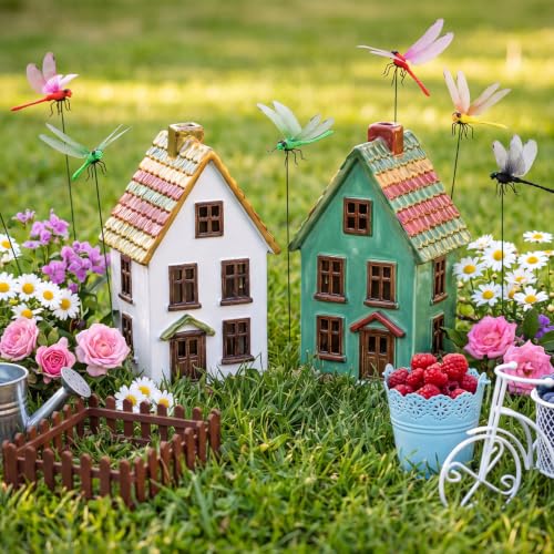 100 Pcs 3D Decorative Dragonfly Garden Stakes (4.72")
