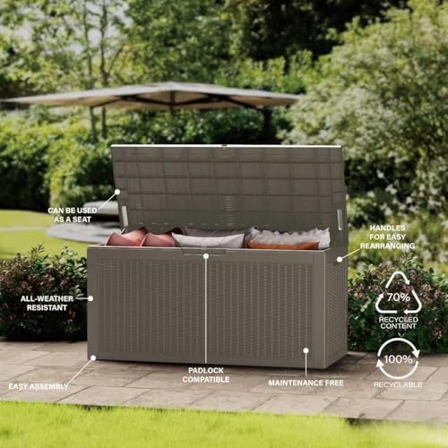 Outdoor Storage Box Waterproof (Grey / 320 Gallon)