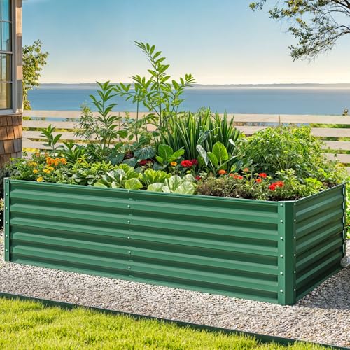 2pcs 6 x 3 x 2 FT Raised Garden Bed Kit (Green / 6x3x2ft 2pcs)