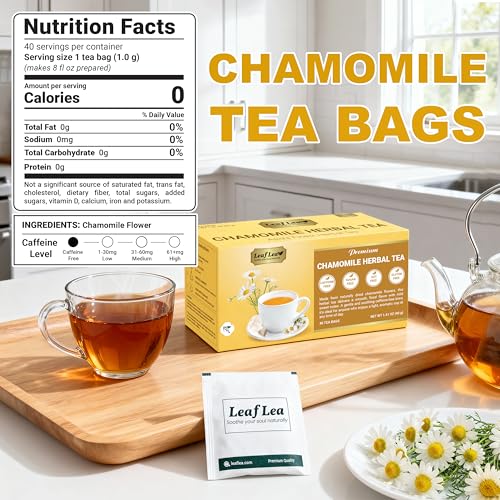 Chamomile Herbal Tea Bags (40 Count (Pack of 1))