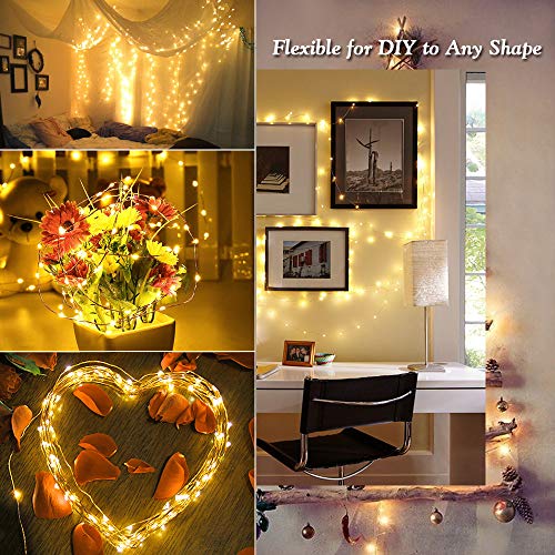 Solar Fairy Lights Outdoor (Warm White / 100 LED - 2 Pack)