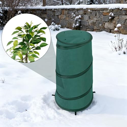 8" x 13" x 22" Pop Up Frost Protection Plant Cone (Green-1pc)