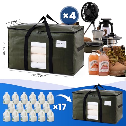 4 Pack Green Extra Large Moving Bags (4 Count)