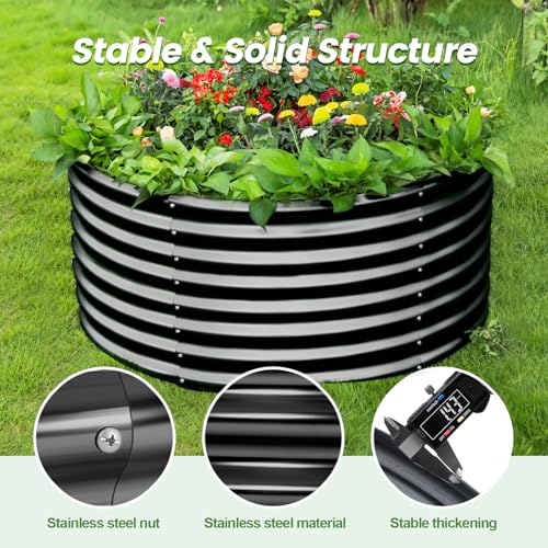 3×3×2ft Galvanized Raised Garden Bed Kit (Gray / 3×3×2ft)