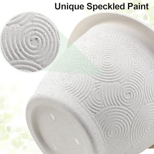 Plastic Flower Pots Planters For Indoor Plants (White / 16 inch-4 pack)