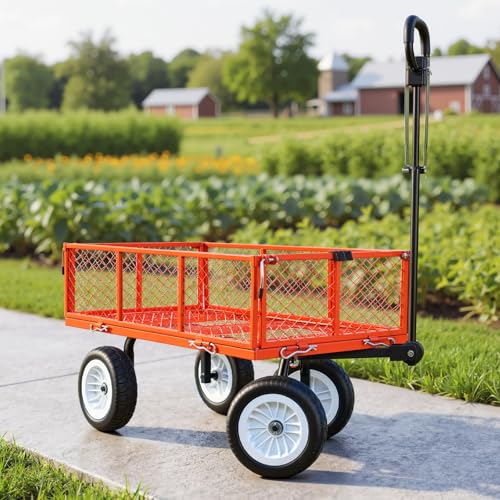 900 LBS Steel Garden Cart (Red)
