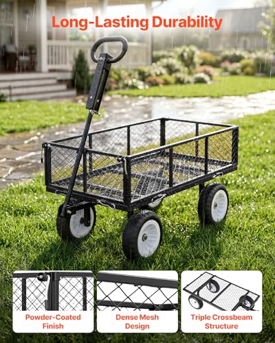 900 LBS Steel Garden Cart (Black)