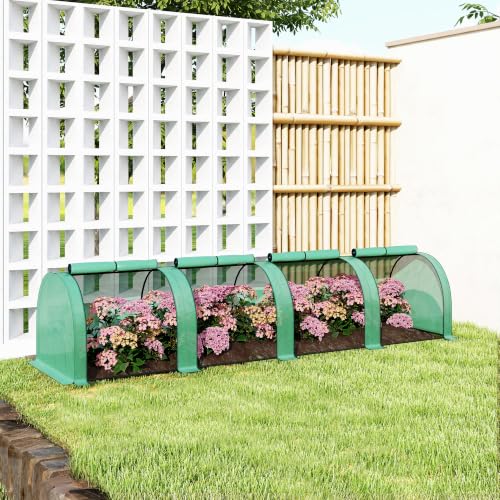 13' x 3' x 2.5' Mini Greenhouse Portable Tunnel Green House Green (13' x 3' x 2.5' / Green)
