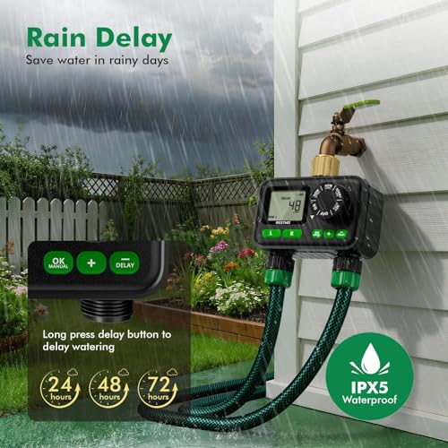 2 Zone Programmable Sprinkler Timer for Outdoor Hose Faucet 2 Pack (2 Zone / 2 Pack)