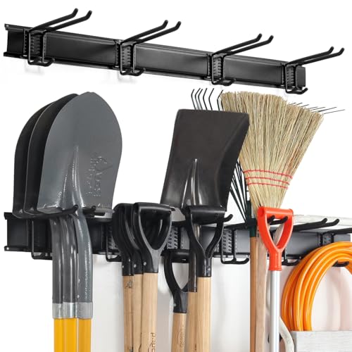 Wall Mount Tool Storage Rack (Black / 36 Inch)