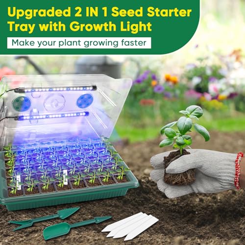 Seed Starter Tray with Grow Light (160 Count)