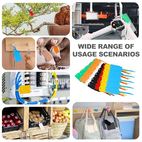 10000 Blank Plastic Tags for Labeling Reusable Hanging Tags Ties Key Tags Storage Tags Waterproof Plastic Mark Label Writable Hang Sign (Blue / 10000 PCS)