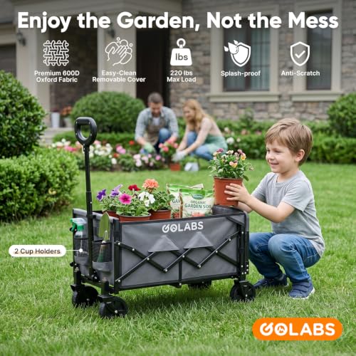 WA1 Collapsible Folding Wagon Cart (Wa1 Gray)