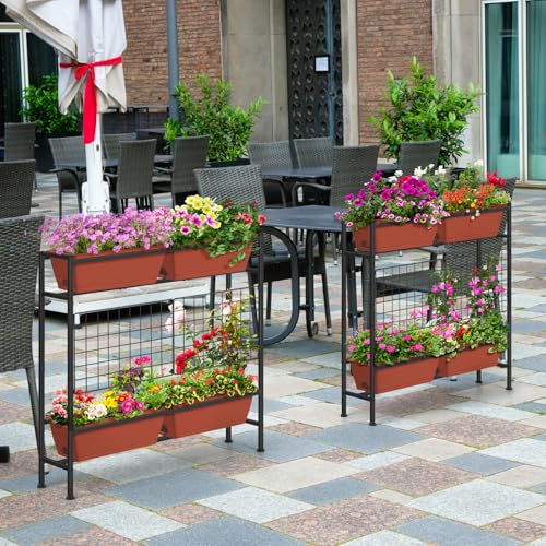 Raised Garden Beds with Legs & Trellis