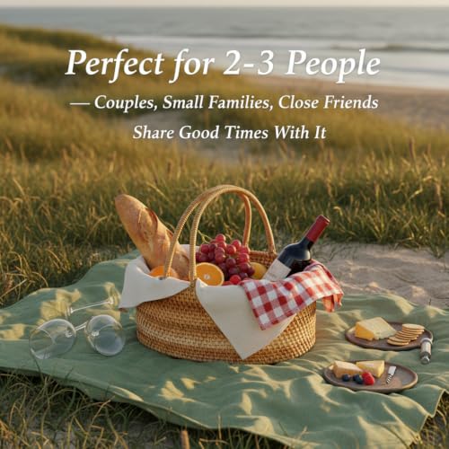 Rattan Picnic Basket with Handle