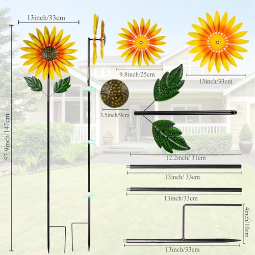 Sunflower Wind Spinners Outdoor