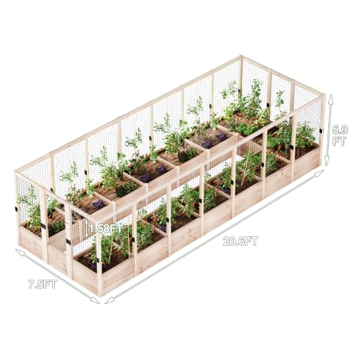 U Shape Raised Garden Bed (7.5x20x6 FT)