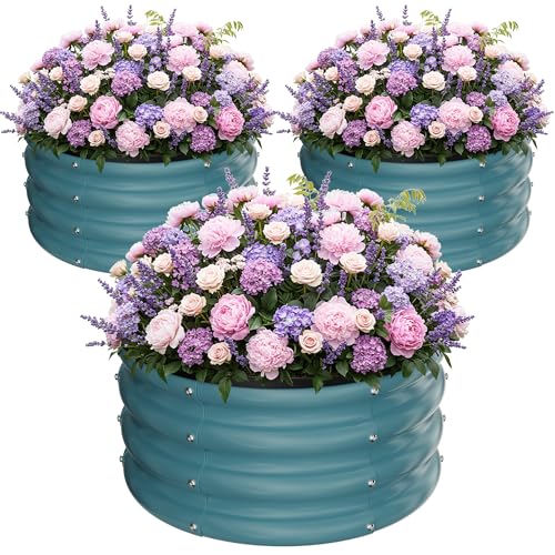 Round Raised Garden Bed (Blue)