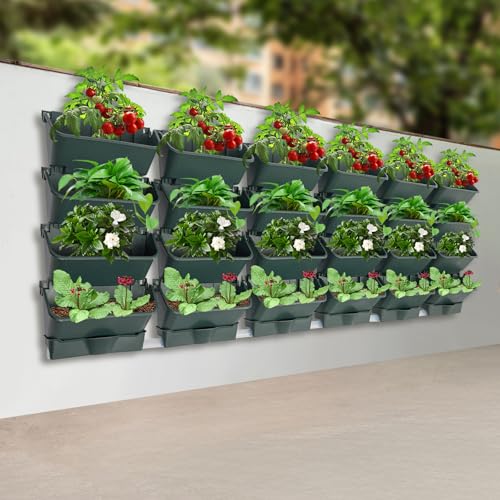 Vertical Wall Planter with 24 Pots