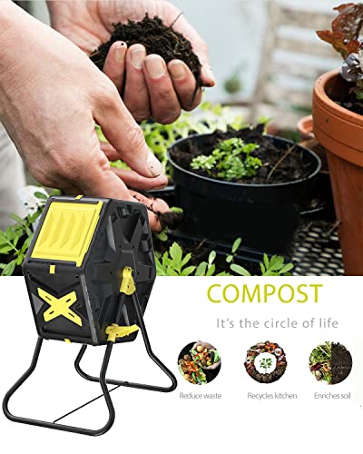 18.5 Gal Tumbling Compost Bin from BPA Free Material (18.5 Gal)