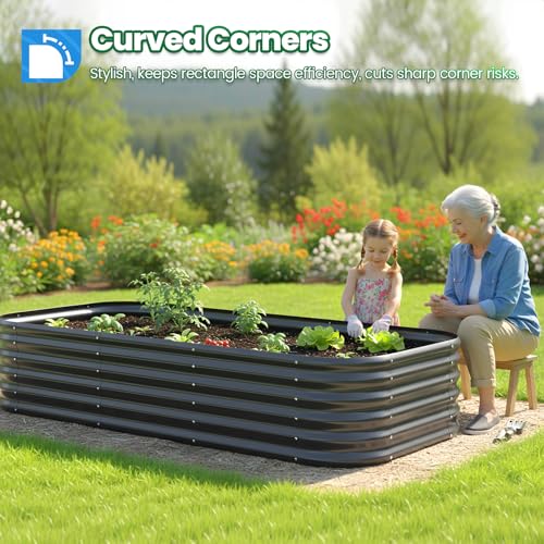 Galvanized Oval Raised Garden Bed Kit