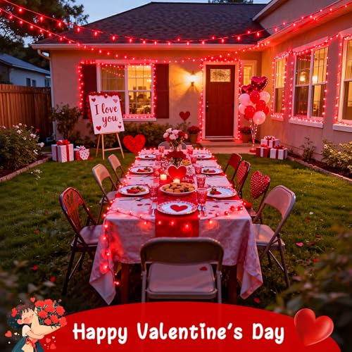 2 Pack Solar Halloween Lights (Red / 100LED*2)