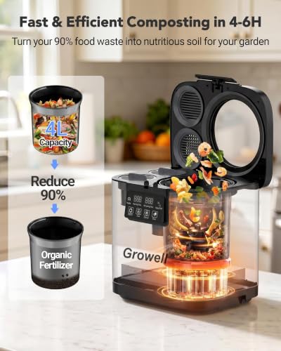 4L Electric Composter for Kitchen (Silver)