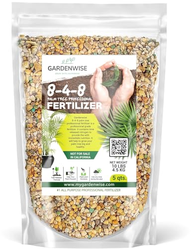 8-4-8 Professional Palm Tree Fertilizer Plant Food; for Indoor Potted Plants and Outdoor Landscape Palm Trees; Quick-Release Nitrogen Fertilizer and Continuous Feeding (5 QUARTS) (160 Fl Oz)