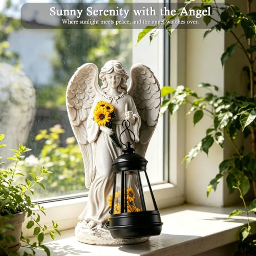 Sympathy Gifts for Loss of Loved One Angel Figurines with Sunflowers