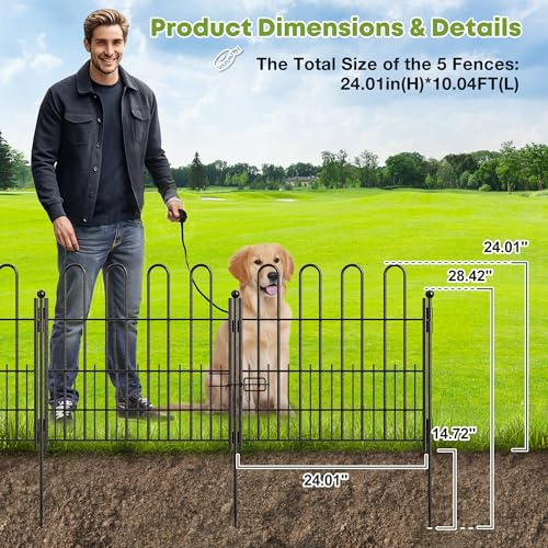 Garden Animal Barrier with Gate (5 Count)