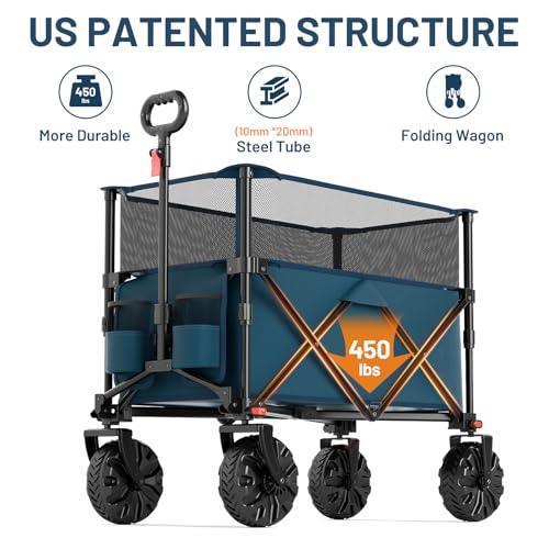 Foldable Wagon 350L Extendable Height (Navy / 350L)