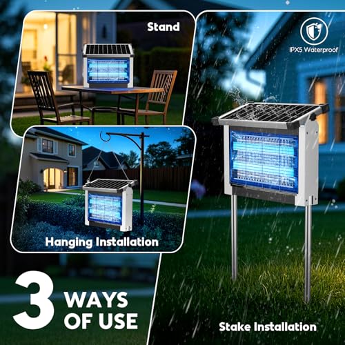 Solar Bug Zapper Outdoor (White)