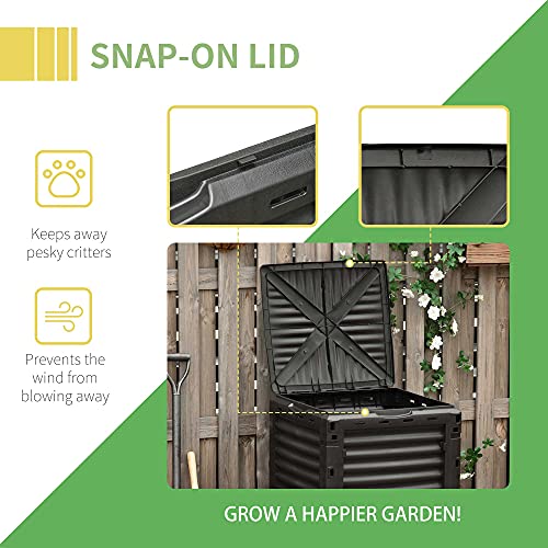 Compost Bin Outdoor 80 Gallon Garden Composter