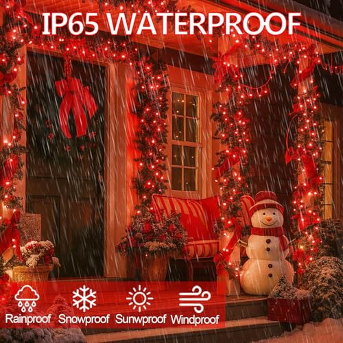 Solar Fairy Lights (Red / 2 Pack-400LED)