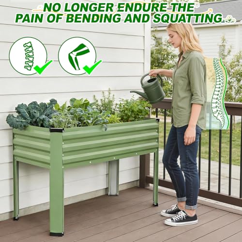 Galvanized Raised Garden Bed with Legs 2Pack