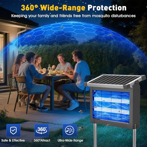 Solar Bug Zapper Outdoor (Gray)