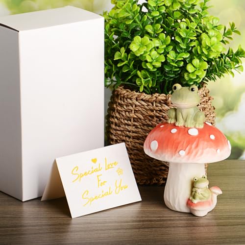Frog and Mushroom Decor Figurine